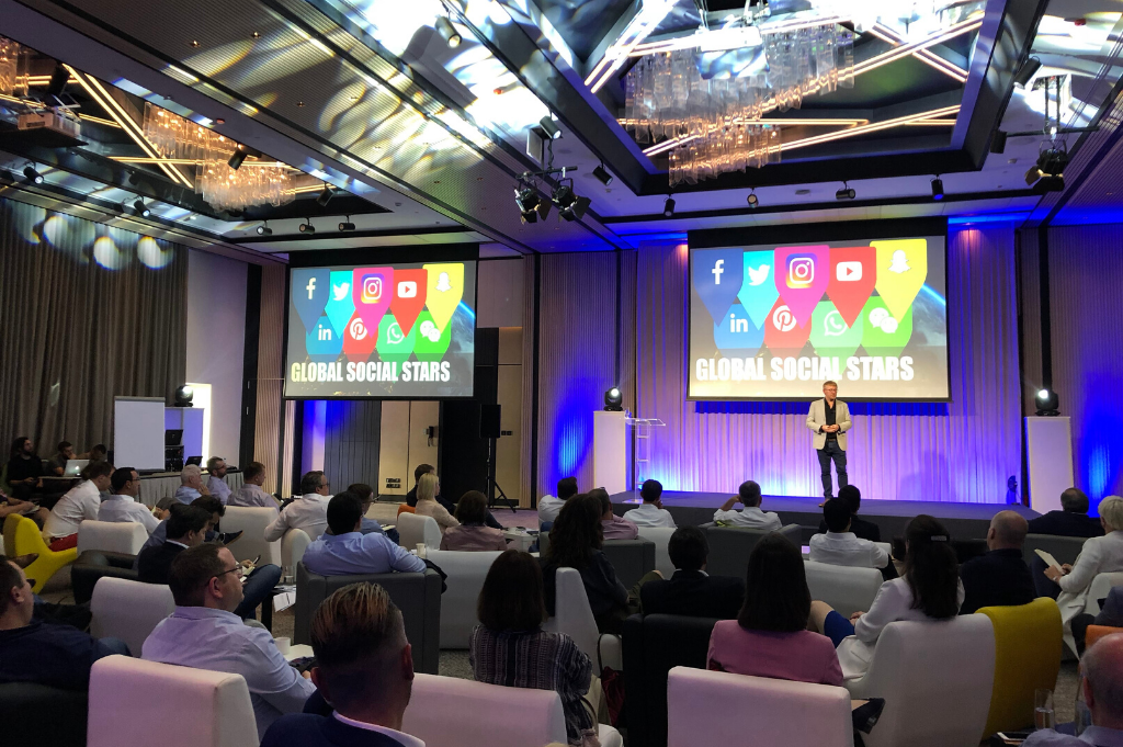 main speaker at a conference